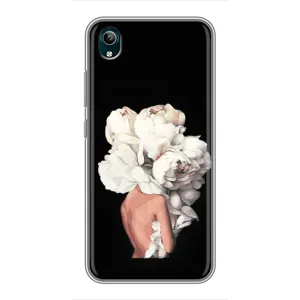 Чехлы (ART) Цветы на ViVO Y1s (VPrint) (Белые цветы)
