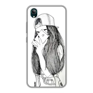 Чехол с печатью для ViVO Y1s - (Мода) (AlphaPrint) (Фото девочки)