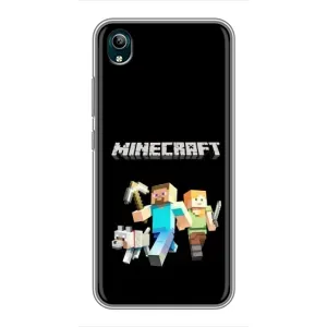 Чехол Майнкрафт на ViVO Y1s (AlphaPrint) Minecraft (герои Minecraft)