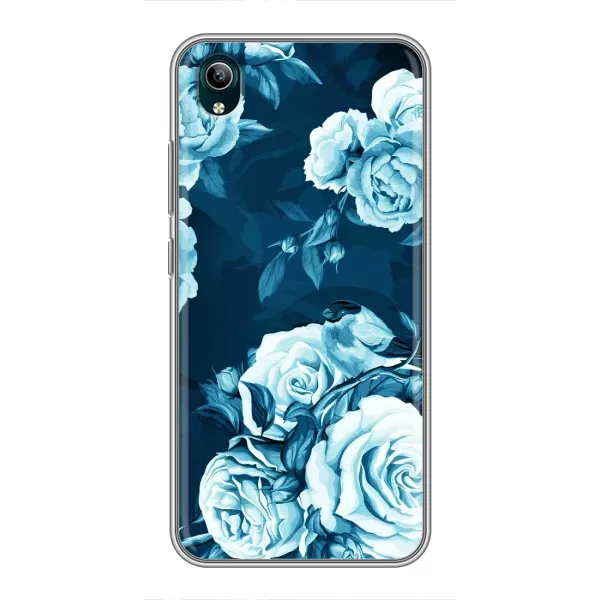Чехол с принтом «Голубые Бутоны» для Vivo Y1s Чехол с принтом «Голубые Бутоны» для Vivo Y1s