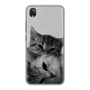 Чехол с рисунком кот на ViVO Y1s (Пара котов)