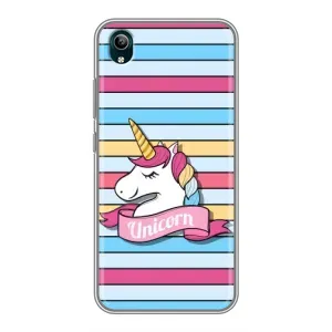 Чехол для Виво у1с - (Единорожки - Новинки) (AlphaPrint) (Unicorn)