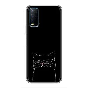 Чохол з малюнком кіт на ViVO Y20 (Байдужий кіт)