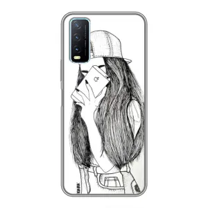 Чехол с печатью для ViVO Y20 - (Мода) (AlphaPrint) (Фото девочки)