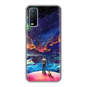 Космические Чехлы для Виво у20 (VPrint) (Галактический вид)