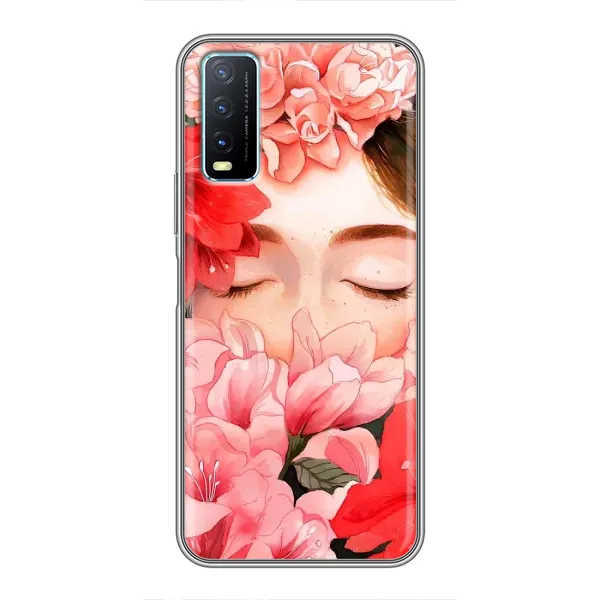 Чехол с принтом «Глаза в цветах» для Vivo Y20