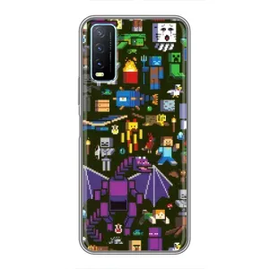 Чехол Майнкрафт на ViVO Y20 (AlphaPrint) Minecraft (Коллаж Майнкрафт)