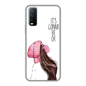 Чехол с печатью для ViVO Y20 - (Мода) (AlphaPrint) (Коронавирус)