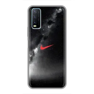 Чехол для ViVO Y20 - с принтом Найк (AlphaPrint) (Найк красный)