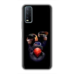Чехол с Обезьянами ViVO Y20 - (AlphaPrint) (Три обезьяны)