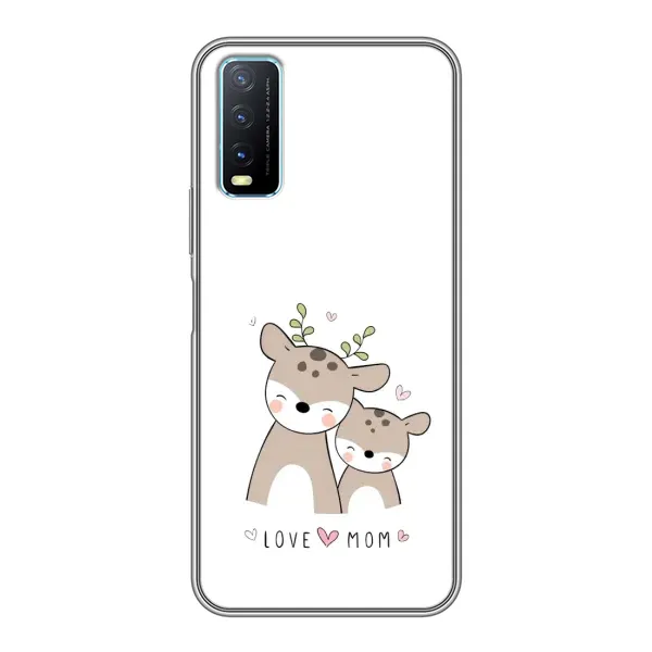 Чохол з принтом «Оленята мама і малюк» для Vivo Y20
