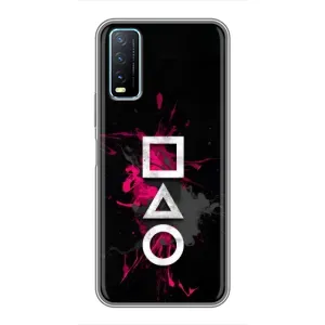 Чехол Гра в кальмара для ViVO Y20 (Символы Игра кальмара)