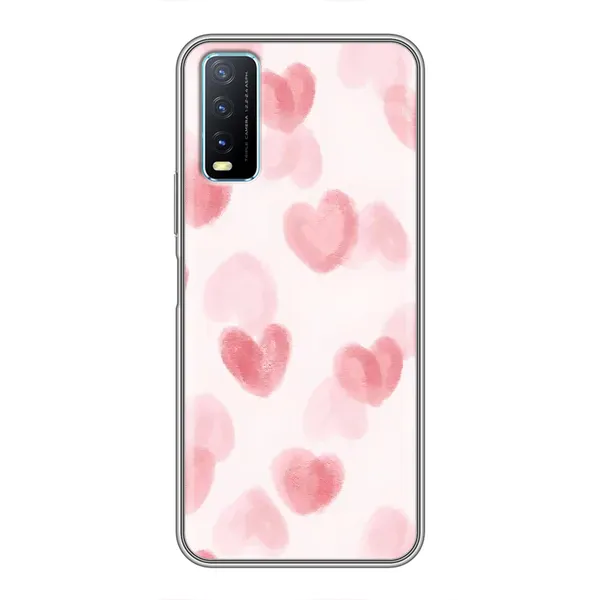 Чехол с принтом «Розовые сердечки» для Vivo Y20 Чехол с принтом «Розовые сердечки» для Vivo Y20