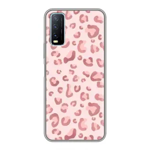 Чехол с розовым рисунком для ViVO Y20 (Розовый леопард)
