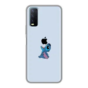Чехол с принтом Стич на Vivo Y20 (Stitch apple)