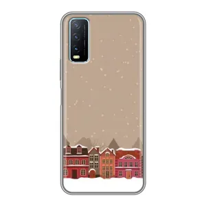 Новогодние, Праздничные Чехлы для ViVO Y20 - 2024 год (Зимний город)