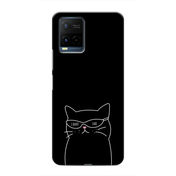 Чехол с принтом «Равнодушный кот» для Vivo Y21 / Y21s