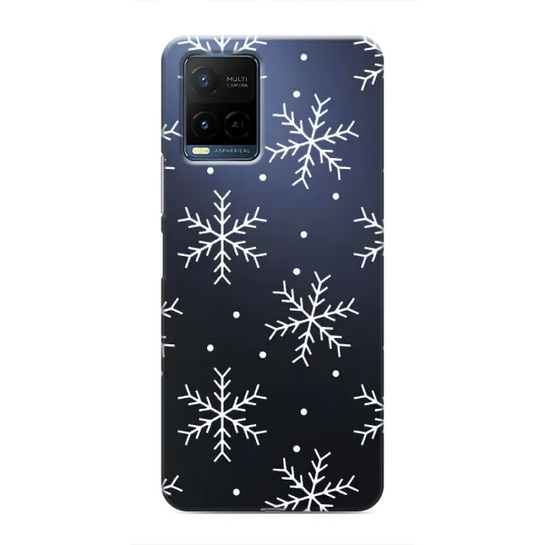 Чехол с принтом «Белые снежинки» для Vivo Y21 / Y21s Чехол с принтом «Белые снежинки» для Vivo Y21 / Y21s