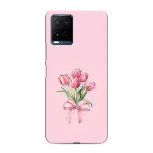 Чохол з розовим принтом для Vivo Y21 / Y21s (Букет квітів)