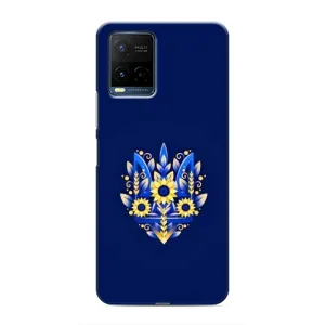 Чехлы для Vivo Y21 / Y21s Укр. Символика (AlphaPrint) (Цветочный Герб)