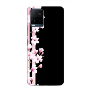 Чохол для ViVO Y21 / Y21s - з принтом (Дизайнерські) (AlphaPrint) (Квіточки)
