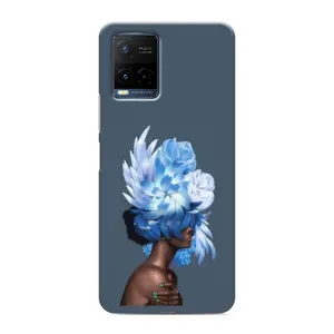 Чехлы (ART) Цветы на Vivo Y21 / Y21s (VPrint) (Квіти на голові)