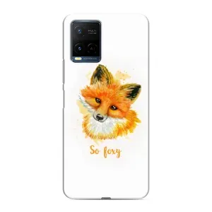 Чехлы с картинкой Лисички для Vivo Y21 / Y21s (VPrint) (Девочка Лиса)