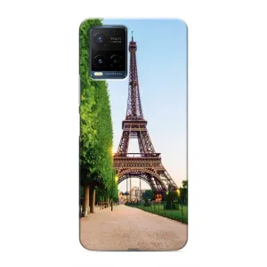 Чехол Эйфелева Башня для Vivo Y21 / Y21s - (AlphaPrint) (Дорога в Париж)