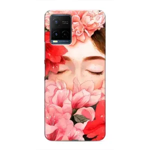 Чехлы (ART) Цветы на Vivo Y21 / Y21s (VPrint) (Очі в квітах)