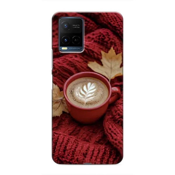 Чехол с принтом «Кофе на пледе» для Vivo Y21 / Y21s Чехол с принтом «Кофе на пледе» для Vivo Y21 / Y21s