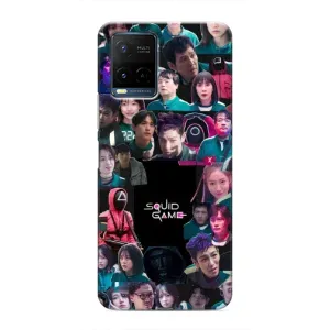 Чехол Гра в кальмара для Vivo Y21 / Y21s (Коллаж Игра кальмара)