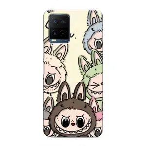 Чехол с Лабубу на Vivo Y21 / Y21s (Золотая обезьяна Bored Ape)