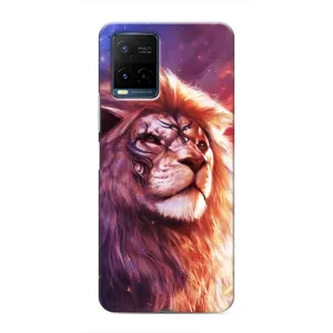 Чехол со Львом для Vivo Y21 / Y21s (VPrint) (Красочный Лев)