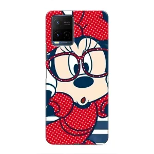 Эксклюзивный чехол для Vivo Y21 / Y21s (AlphaPrint - Мультяшные) (Маус в очках)