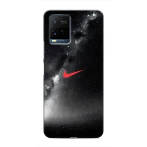 Чехол для Vivo Y21 / Y21s - с принтом Найк (AlphaPrint) (Найк красный)