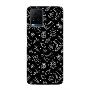 Новогодние, Праздничные Чехлы для Vivo Y21 / Y21s - 2024 год (Новогодний фон)