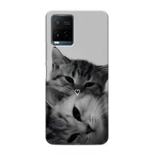 Чехол с рисунком кот на Vivo Y21 / Y21s (Пара котов)