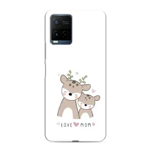 Чехлы для мамы на Vivo Y21 / Y21s (Оленята мама и малыш)