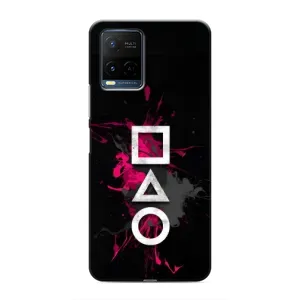 Чехол Гра в кальмара для Vivo Y21 / Y21s (Символы Игра кальмара)