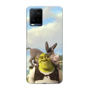 Чехол с мультфильмом Шрек на Vivo Y21 / Y21s (Шрек и Осел)