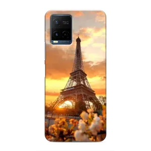 Чехол Эйфелева Башня для Vivo Y21 / Y21s - (AlphaPrint) (Солнечная башня)