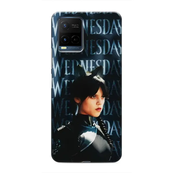 Чехол с принтом «Уэнздей кошка» для Vivo Y21 / Y21s