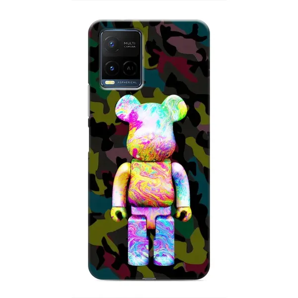 Чохол з принтом «Яскравий Bearbrick» для Vivo Y21 / Y21s