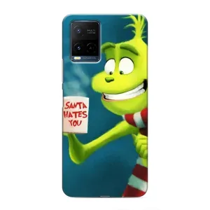 Рождественские Чехлы для Vivo Y21 / Y21s (VPrint) (Зеленый Гринч)