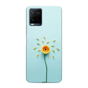 Чохли з квітами для Vivo Y21 / Y21s (VPrint) (Жовта квітка)