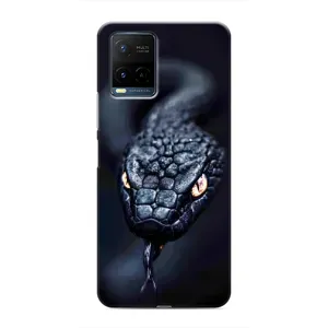 Чехол с картинкой «Хищники» для Vivo Y21 / Y21s (Черная змея)