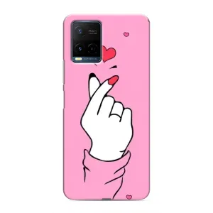 Чехол с принтом для Vivo Y21 / Y21s (AlphaPrint - Знак сердечка)