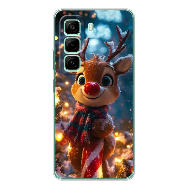 Чехол с принтом «Олень с шарфом» для Vivo Y21d