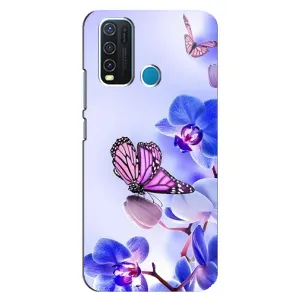 Чохли з квітами для ViVO Y30 (VPrint) (Метелик на квітах)