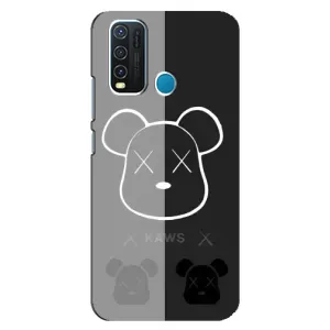 Чохли для ViVO Y30 - Bearbrick Louis Vuitton (PREMIUMPrint) (БеарБрік очі)